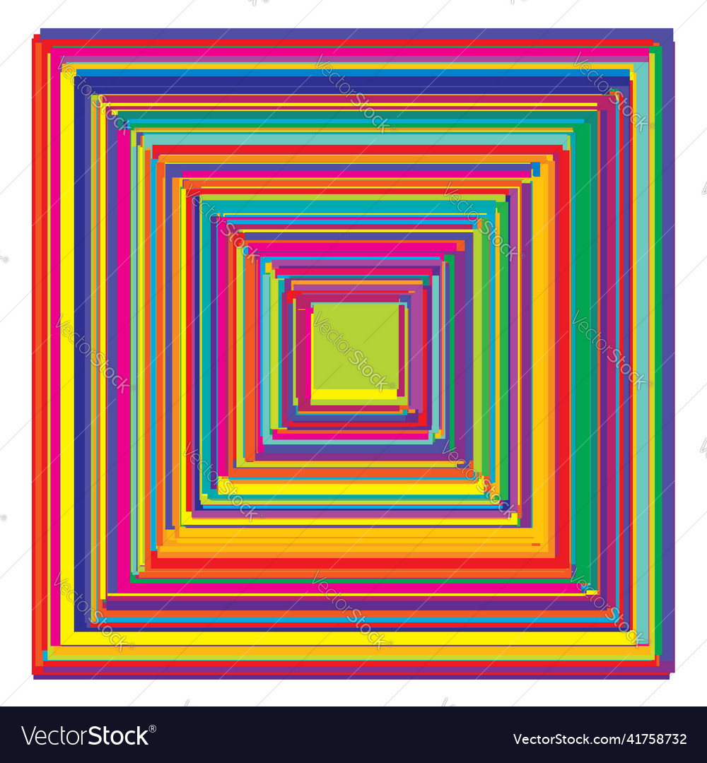 Überlappende zufällige Quadrate abstrakt bunt Vector Image Überlappende zufällige Quadrate abstrakt bunt