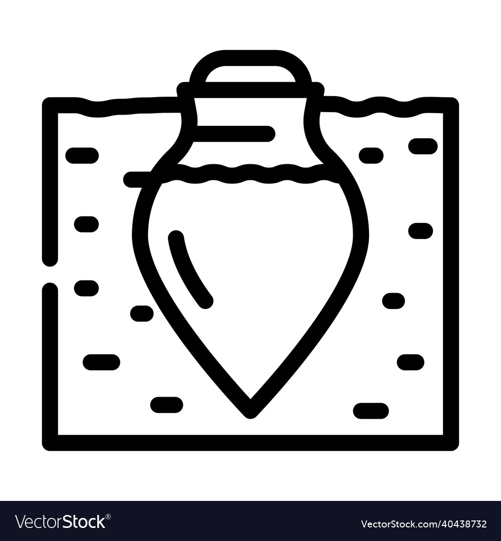 Qvevri for storage wine line icon Vector Image Qvevri for storage wine line icon