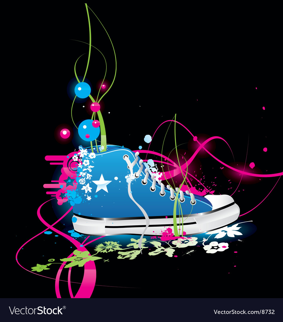 Sneakers gym-shoes Royalty Free Vector Image - VectorStock