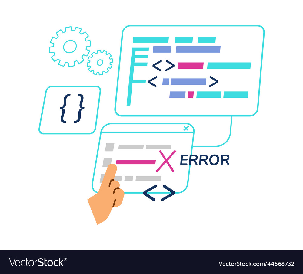 Web-Entwicklung und Programmierung Banner Design vector image Web-Entwicklung und Programmierung Banner Design