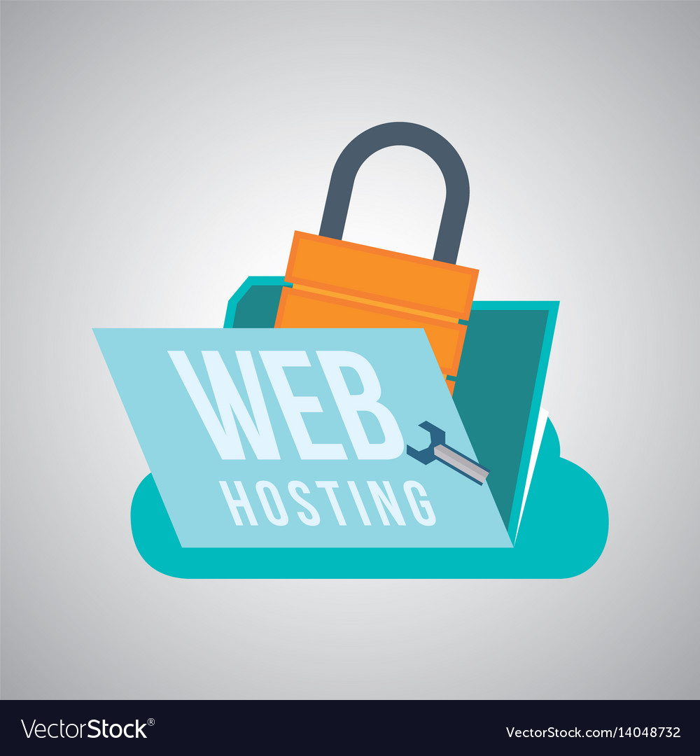 Web Hosting Design Rechenzentrum Icon isolieren