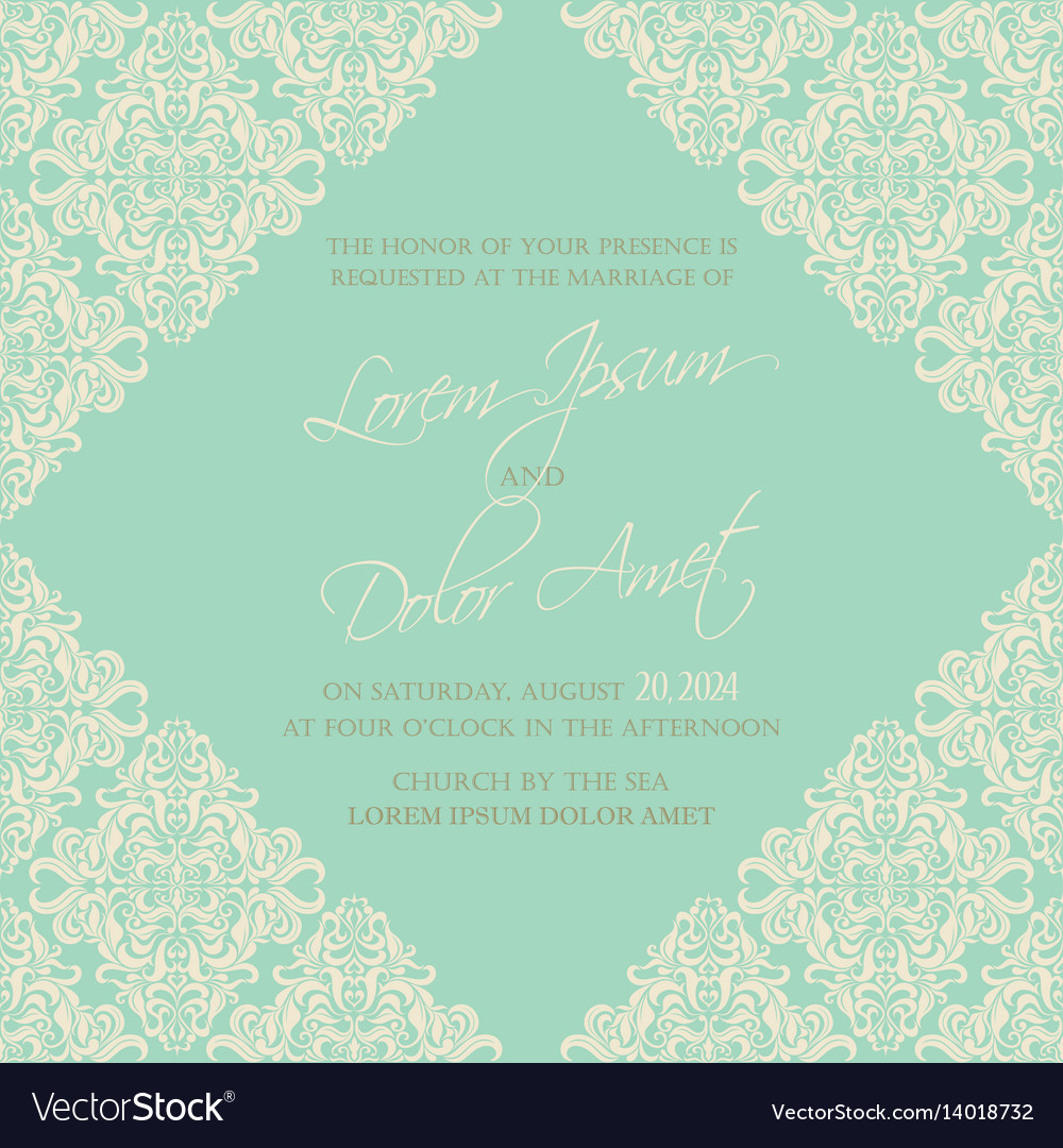 Wedding invitation and save the date cards Vector Image