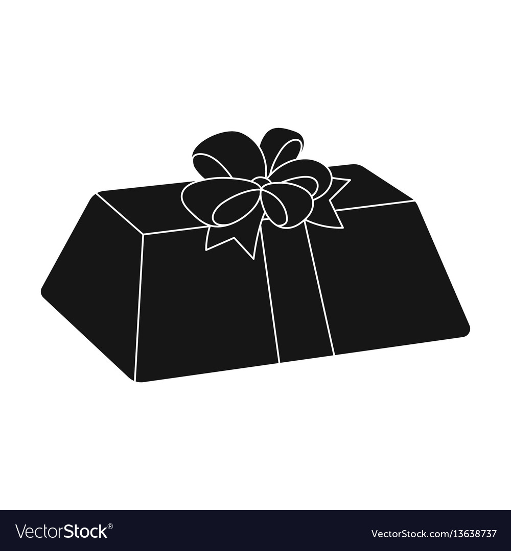 A flesh-colored gift with red bow sweet present Vector Image