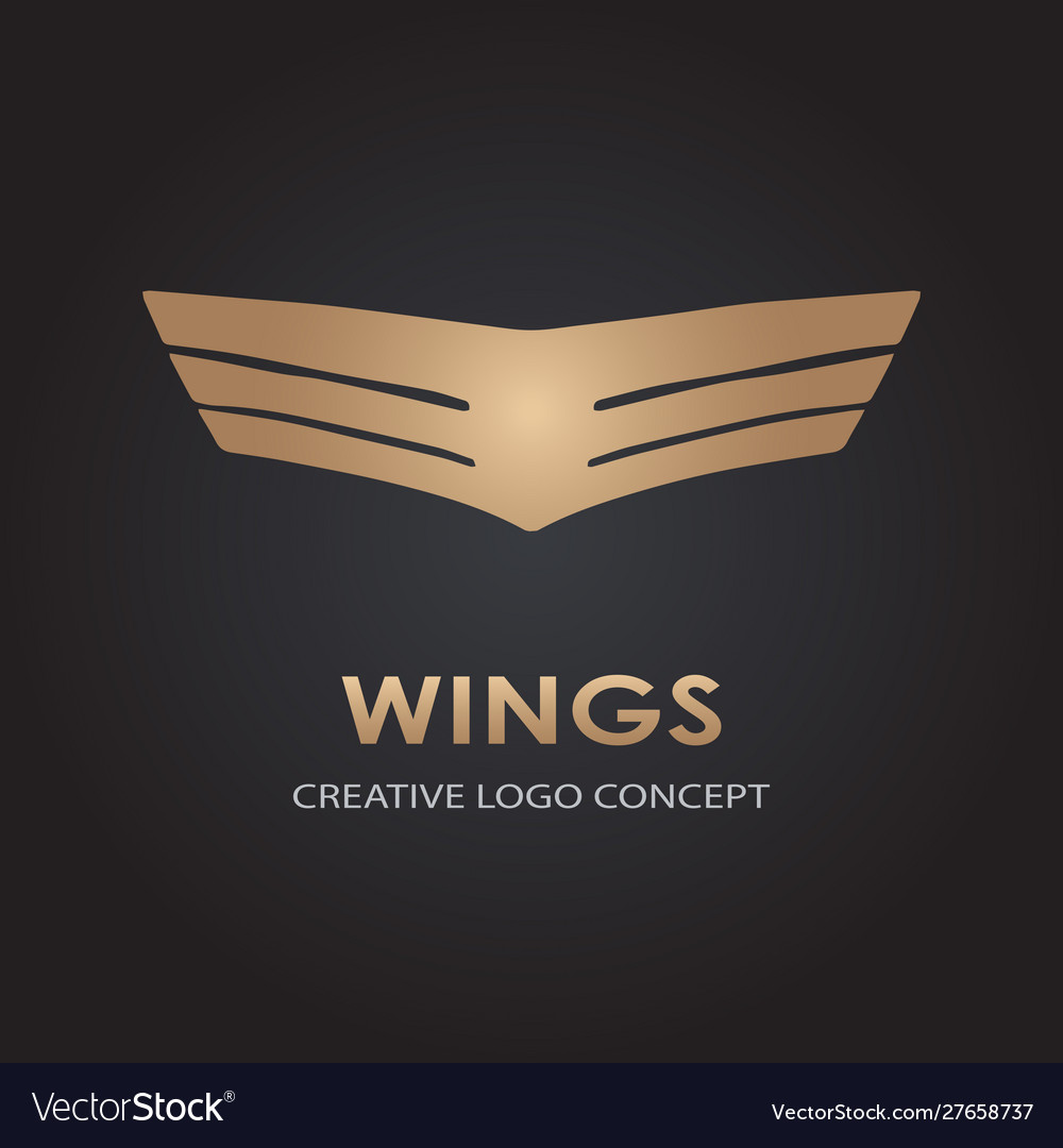 Abstract simple wings logo icon