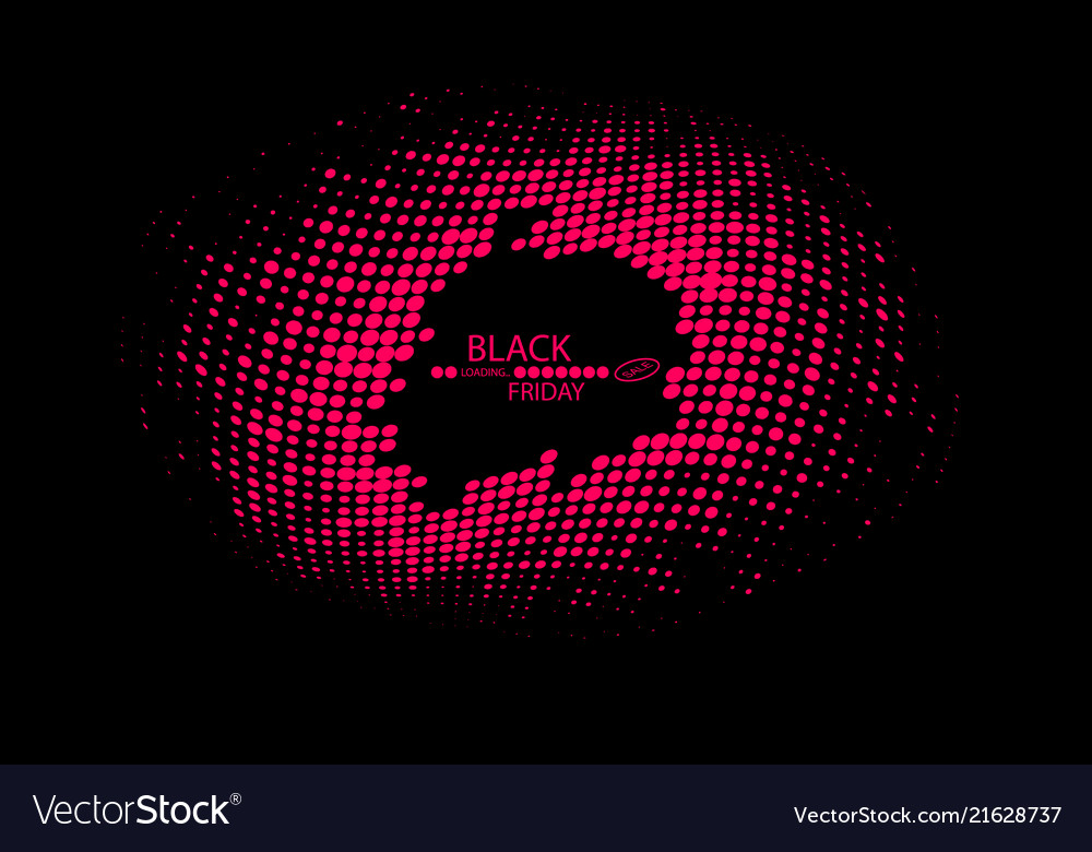 Black friday dots with loading bar on