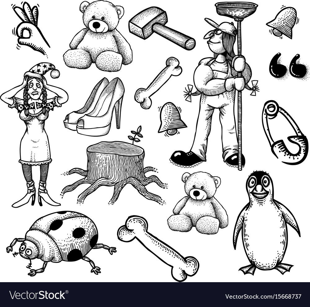 Cartoon characters seamless pattern