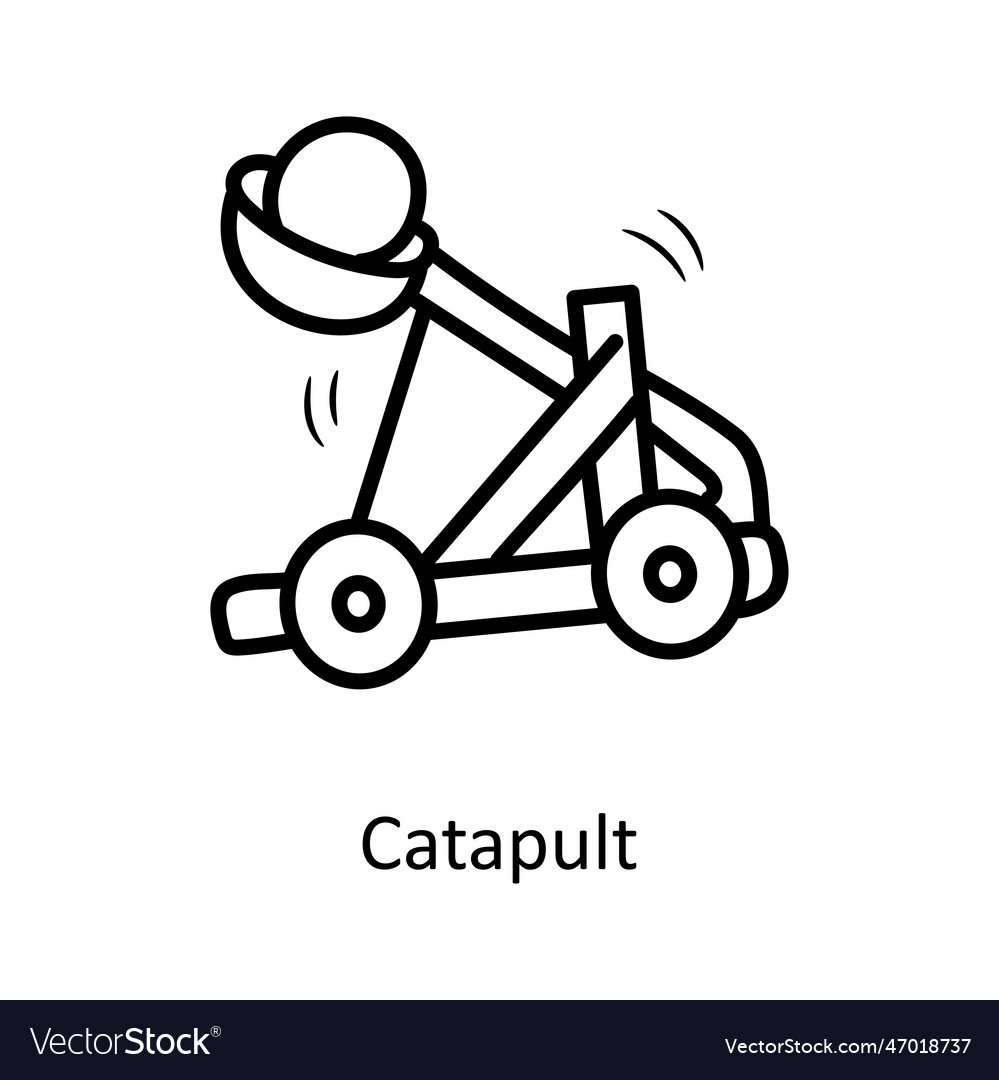 Catapult outline icon design