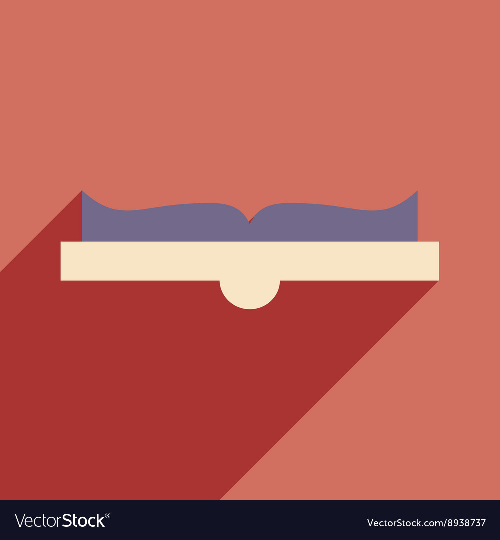 Flat with shadow icon and mobile application open