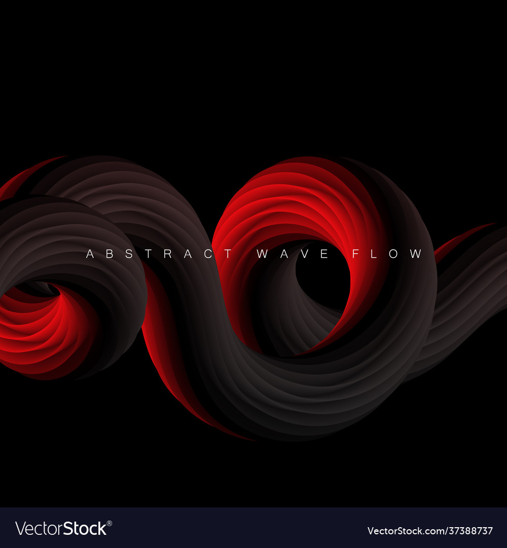 Fluid flow wave abstract futuristic composition vector image Fluid flow wave abstract futuristic composition