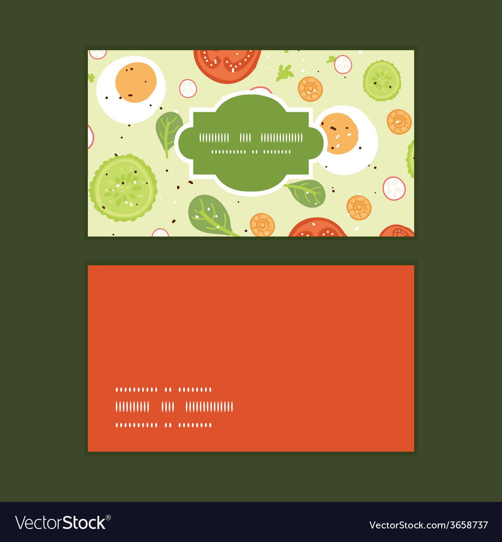 Fresh salad horizontal frame pattern business