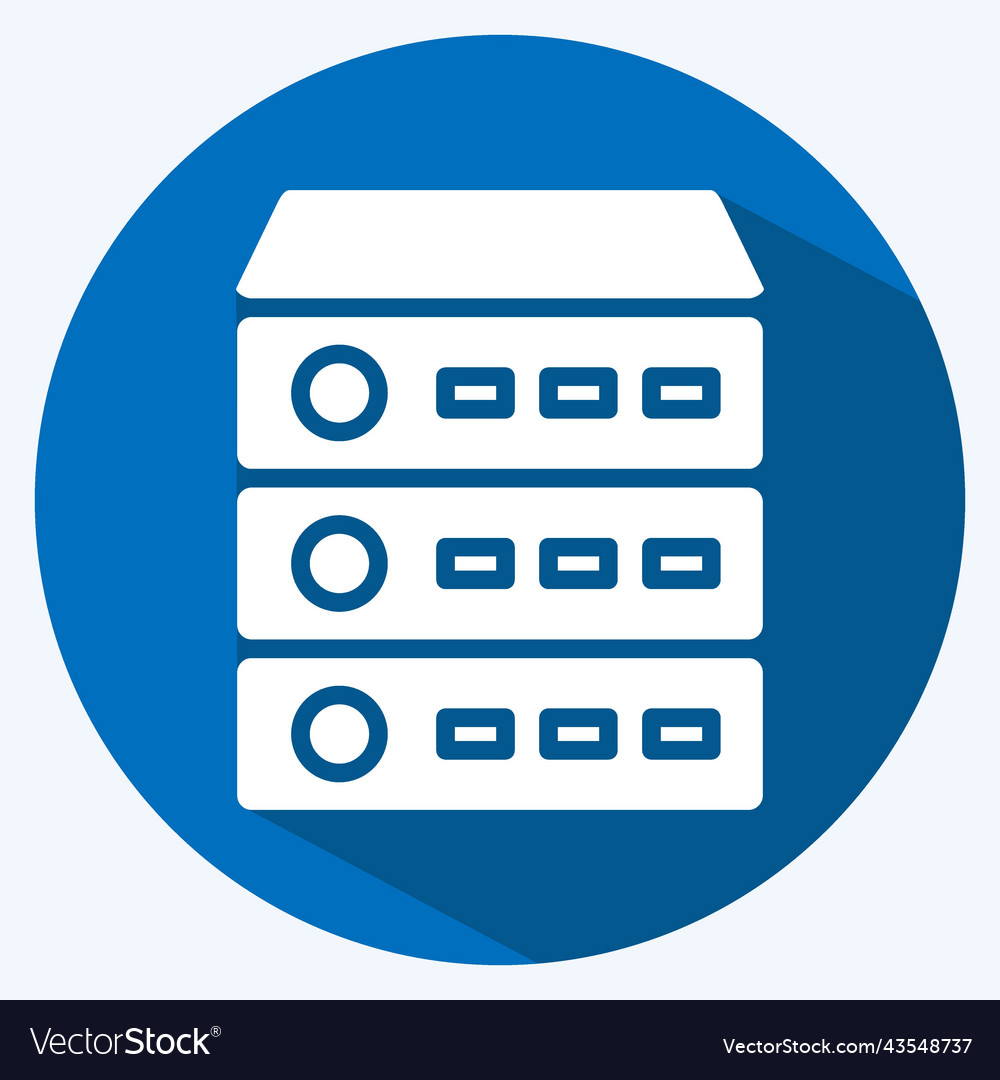 Icon server suitable for computer components Vector Image Icon server suitable for computer components