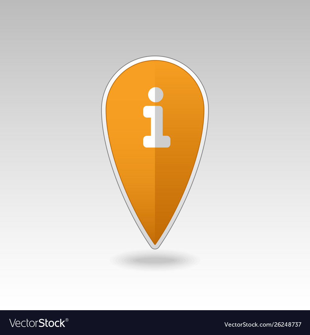 Information pin map icon pointer markers vector image Information pin map icon pointer markers