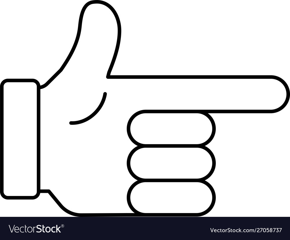 Monochrome a hand sign Royalty Free Vector Image