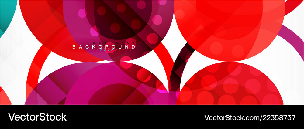 Overlapping circles design background Royalty Free Vector