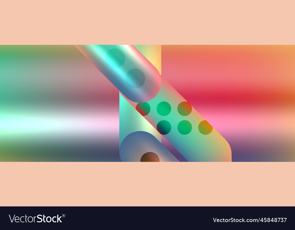 Round shapes and lines with fluid gradients