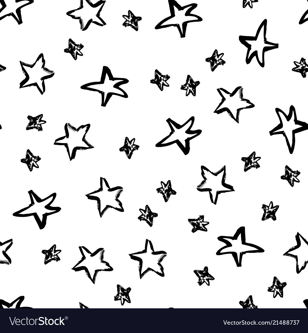 Seamless stars pattern Royalty Free Vector Image