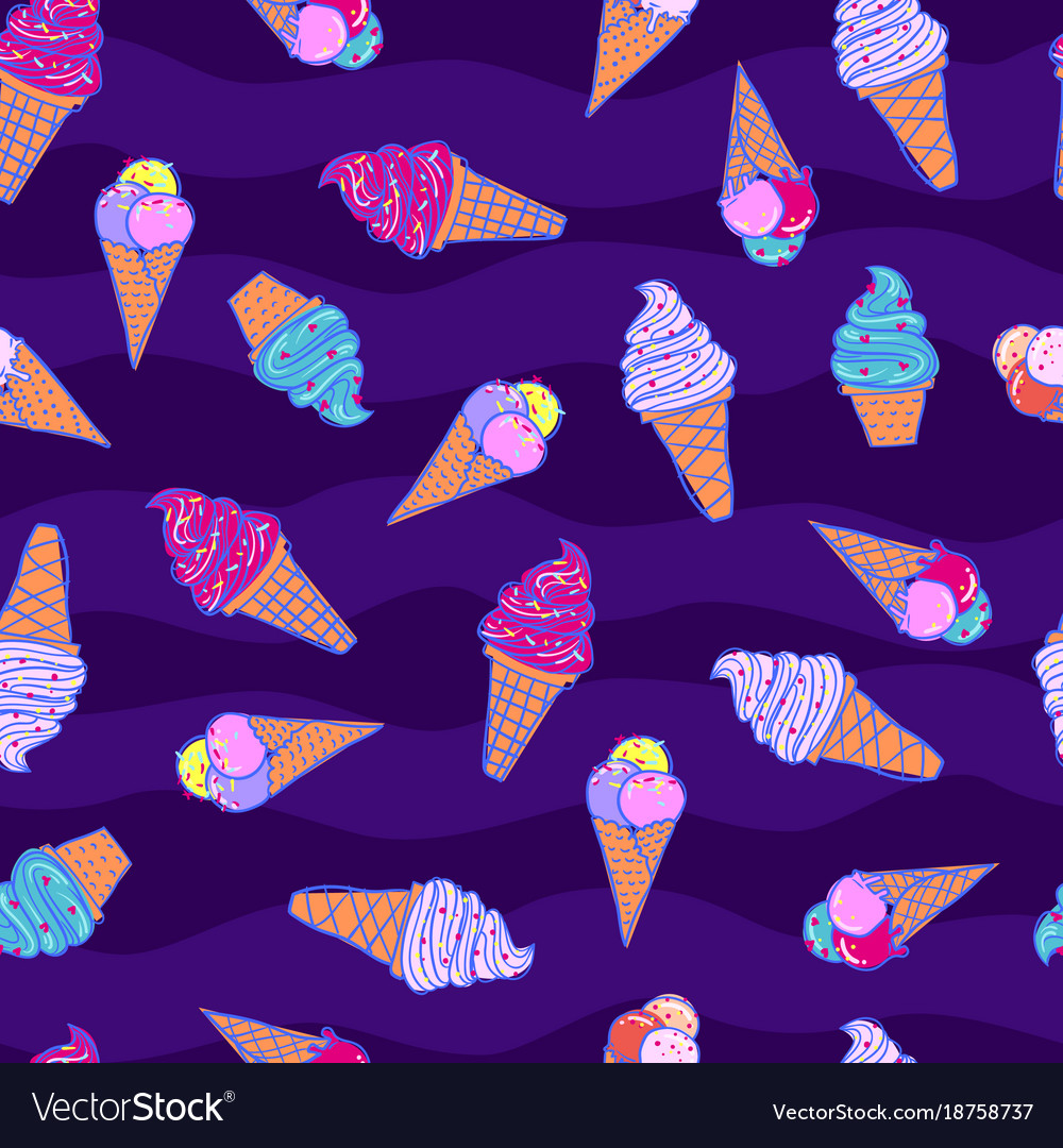 Seamless summer pattern with icecream