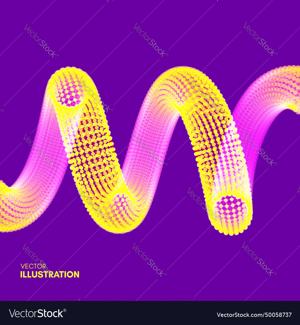 Spiral connection structure abstract grid design vector image Spiral connection structure abstract grid design