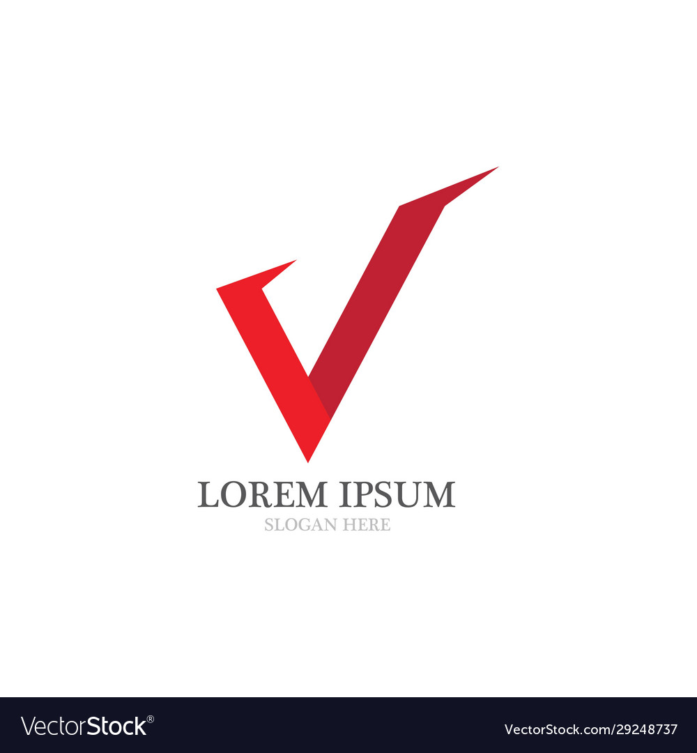 V logo template icon Royalty Free Vector Image