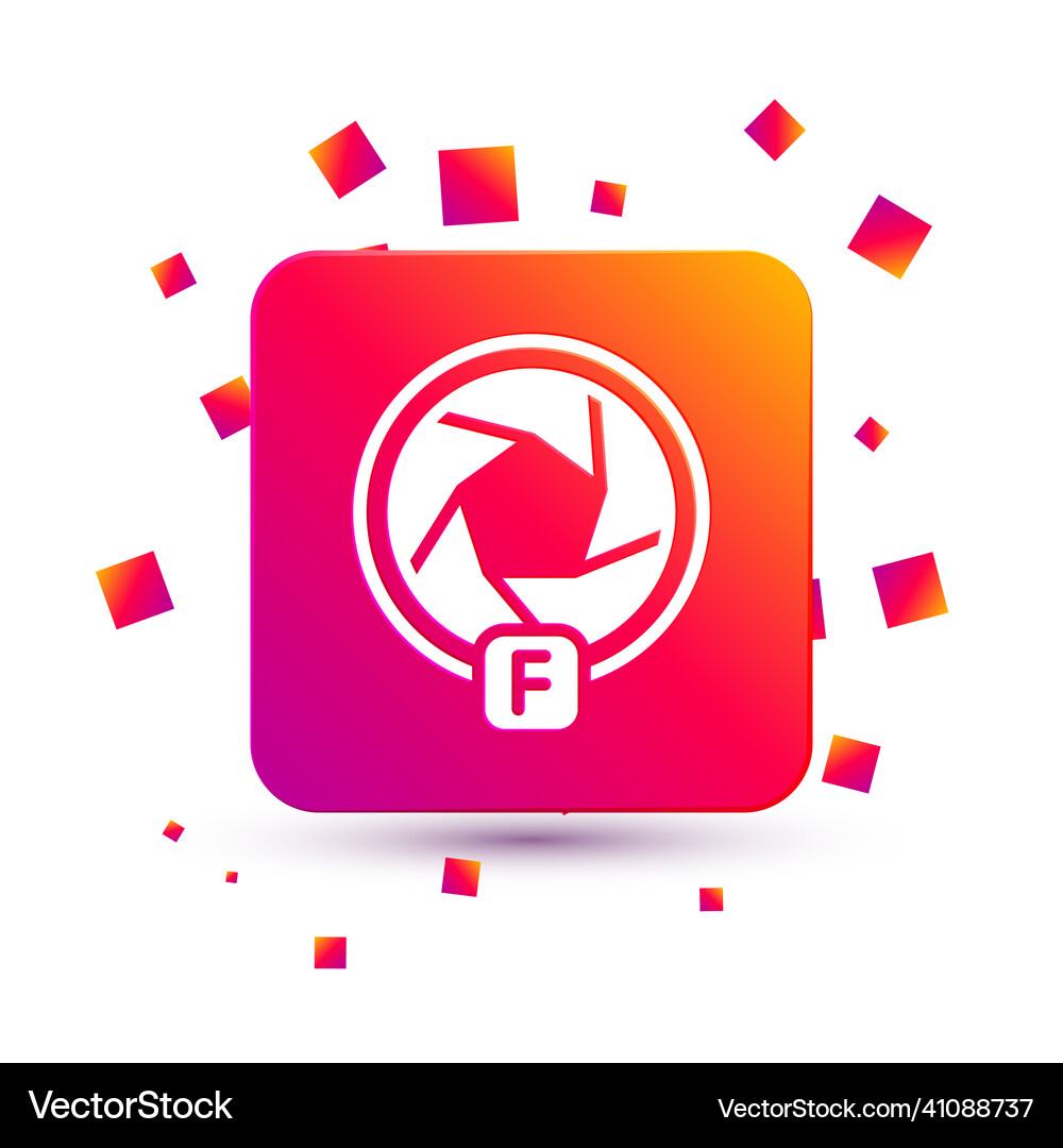 White camera shutter icon isolated on Royalty Free Vector