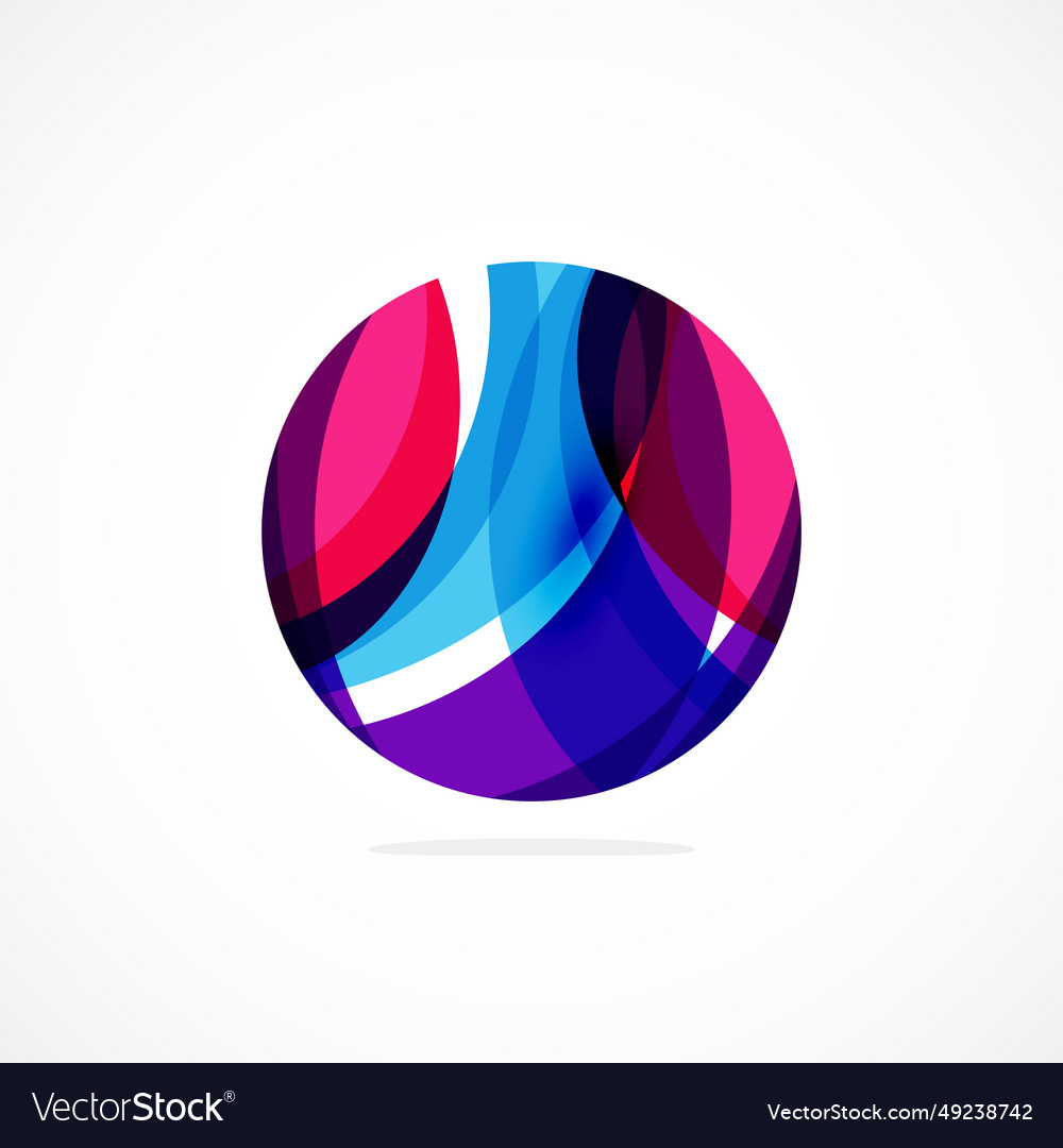 Abstract circle logo dynamic aesthetic Royalty Free Vector