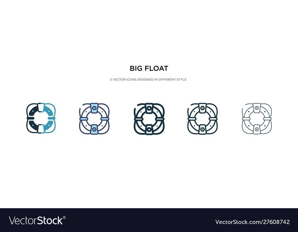 Big float icon in different style two colored