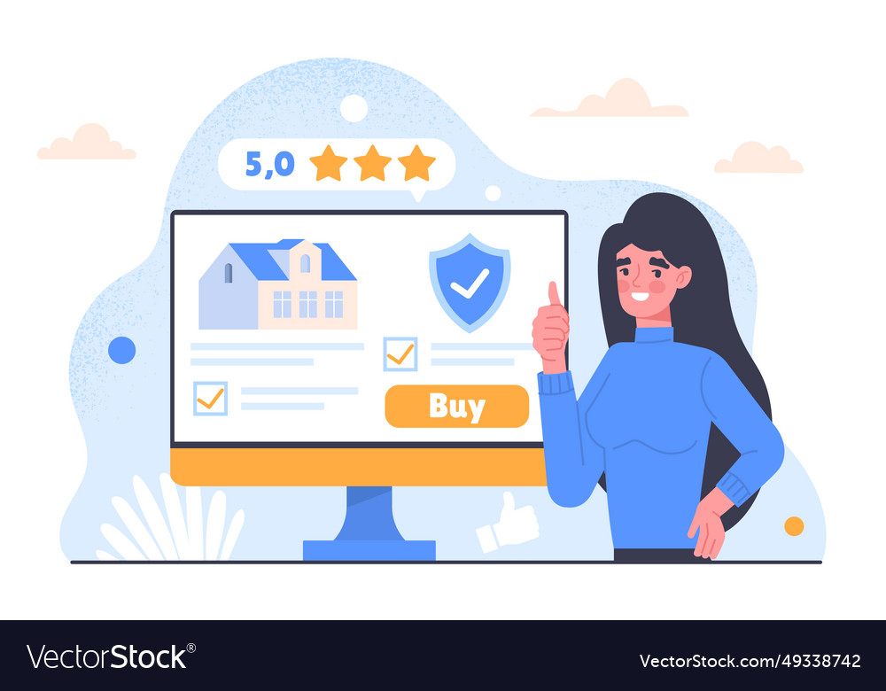 Buying from trusted source concept vector image Buying from trusted source concept
