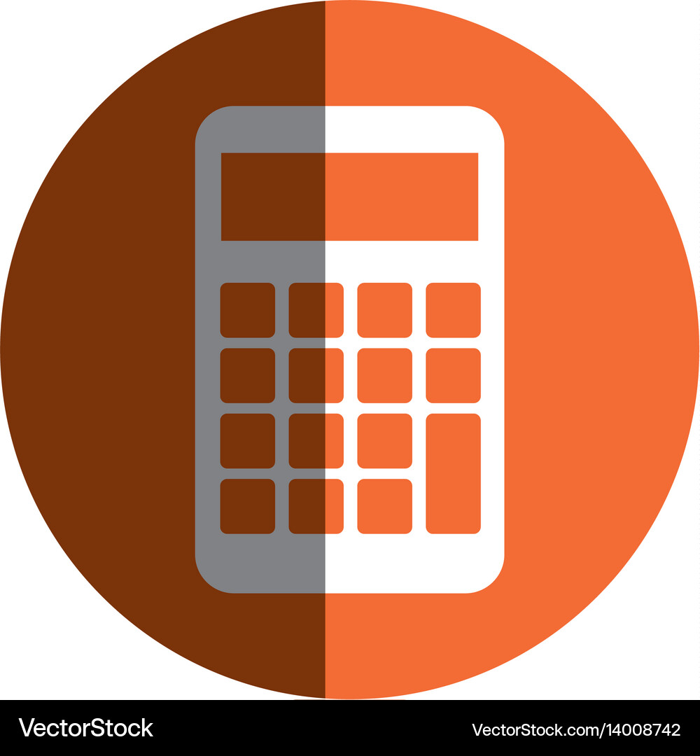 Calculator math isolated icon Royalty Free Vector Image