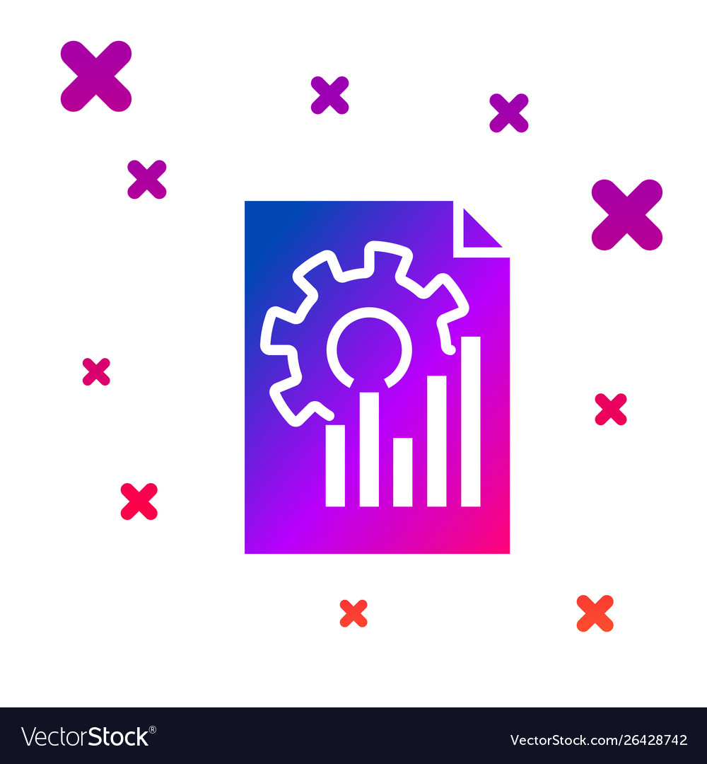 Color document with graph chart icon isolated vector image Color document with graph chart icon isolated