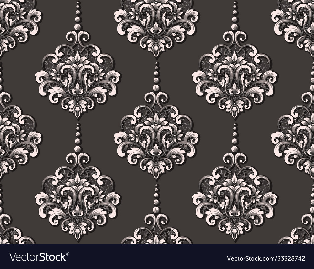 Damask seamless pattern element classical vector image Damask seamless pattern element classical