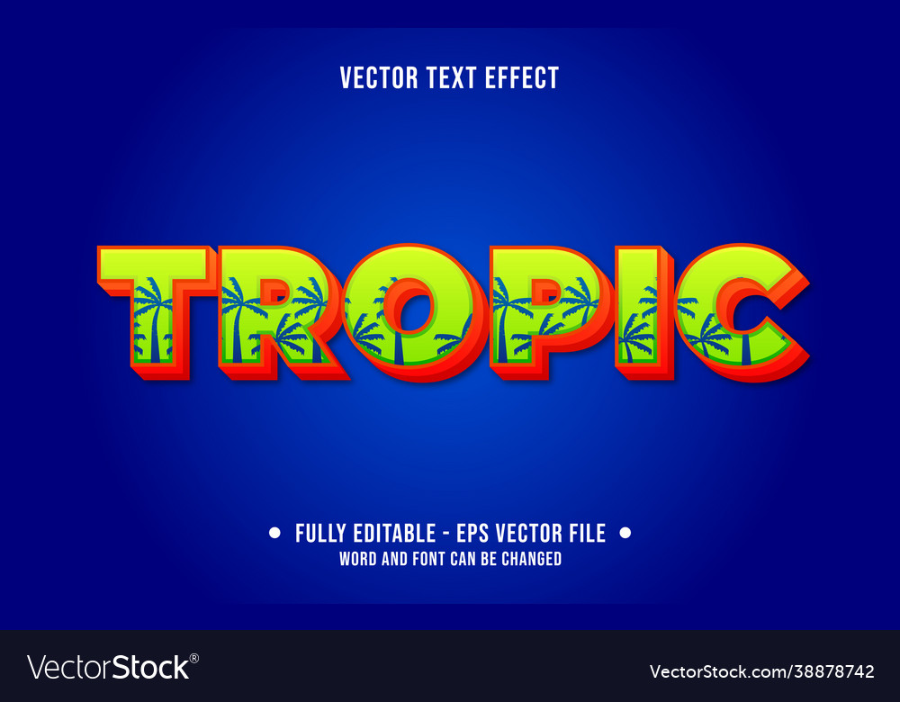 Editable text effect gradient green and red Vector Image Editable text effect gradient green and red