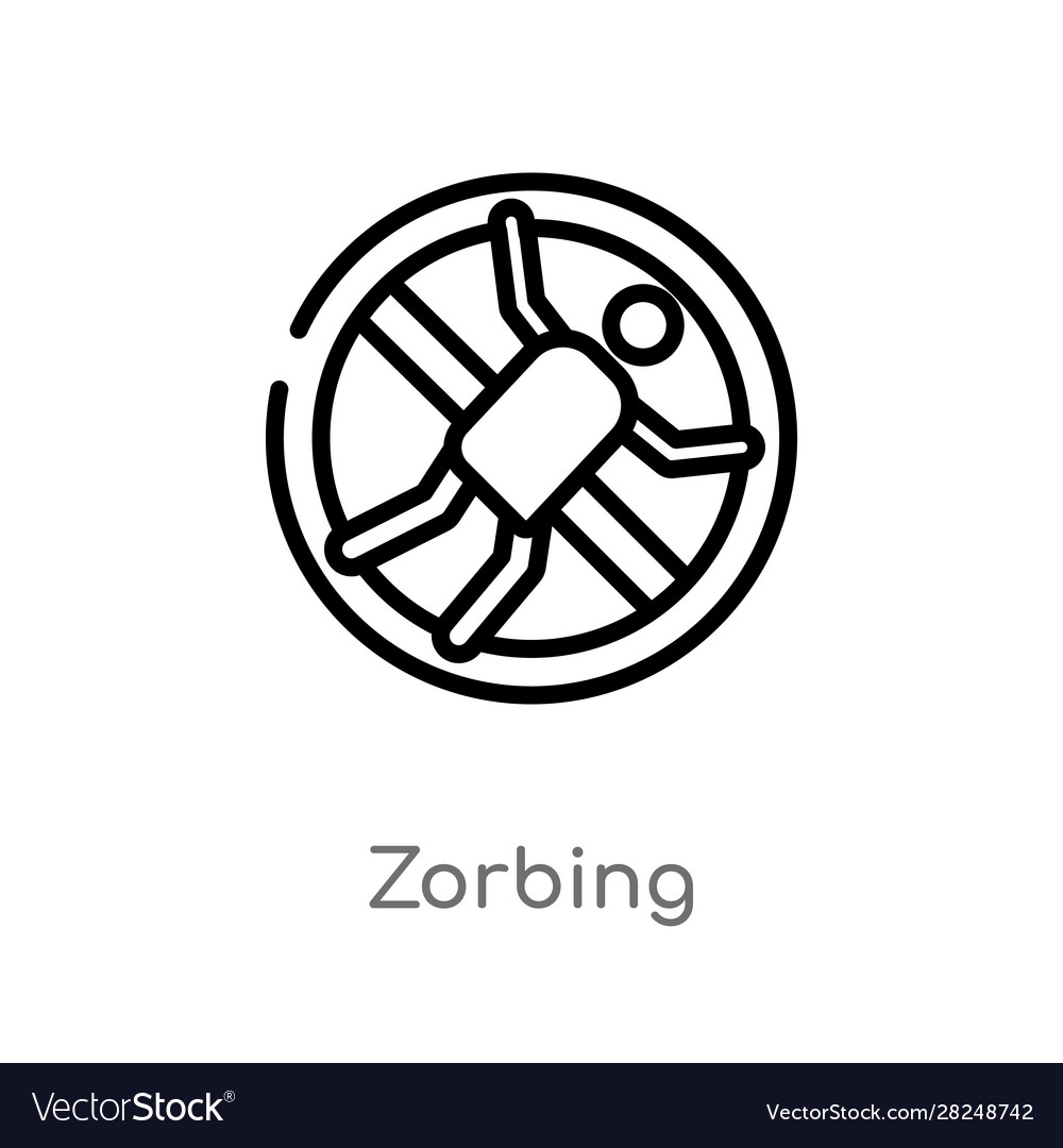 Outline zorbing icon isolated black simple line