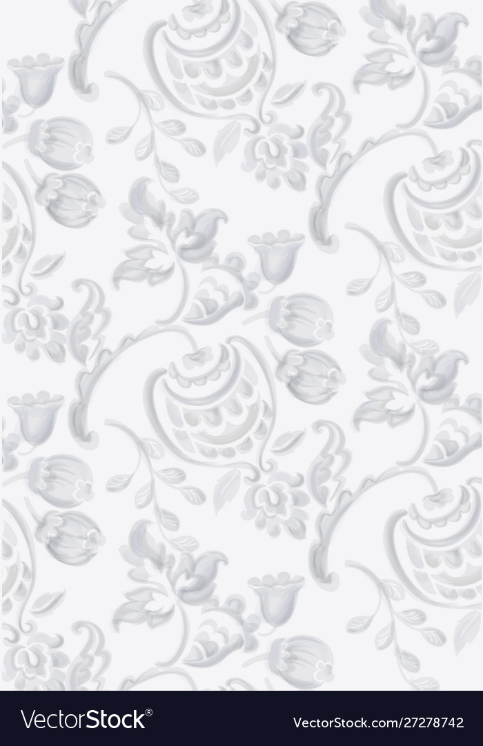 Rococo texture pattern vector image Rococo texture pattern