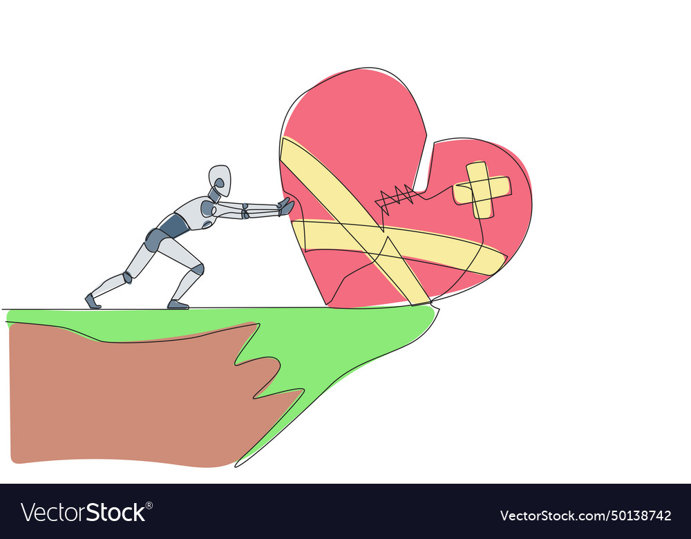 Single continuous line drawing robot pushes