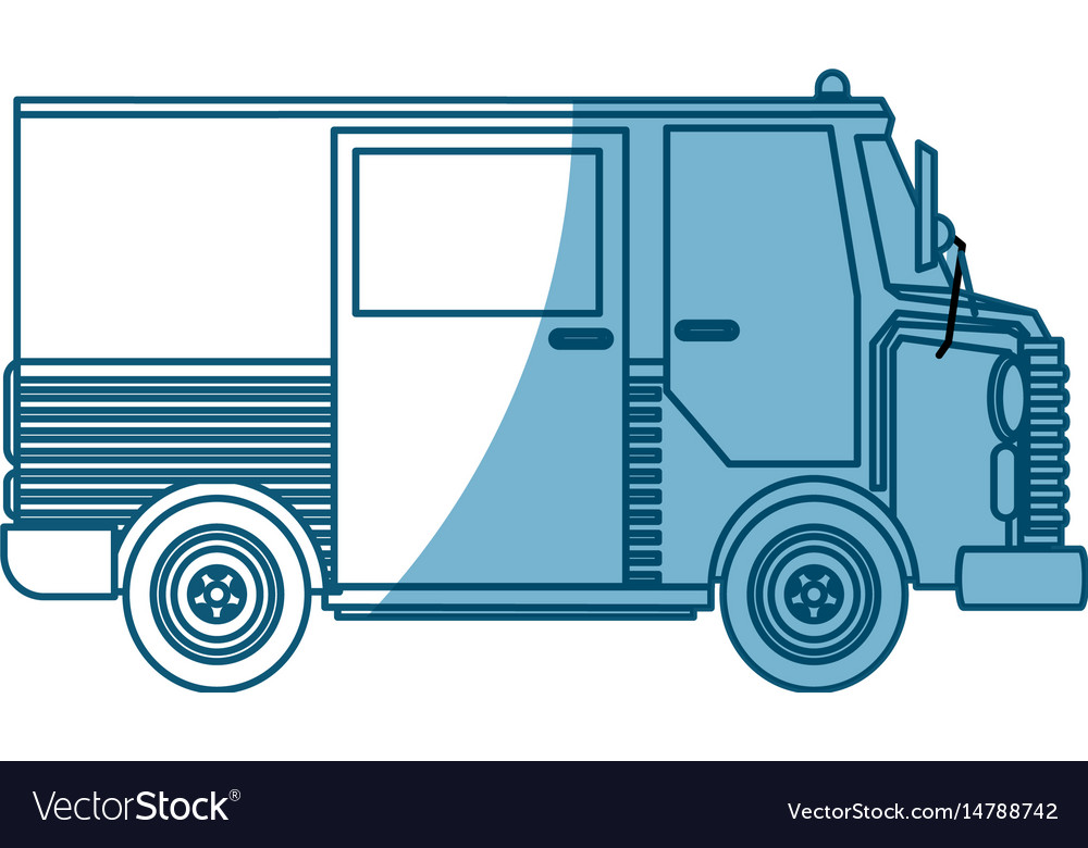 Truck postal delivery transport design - shadow