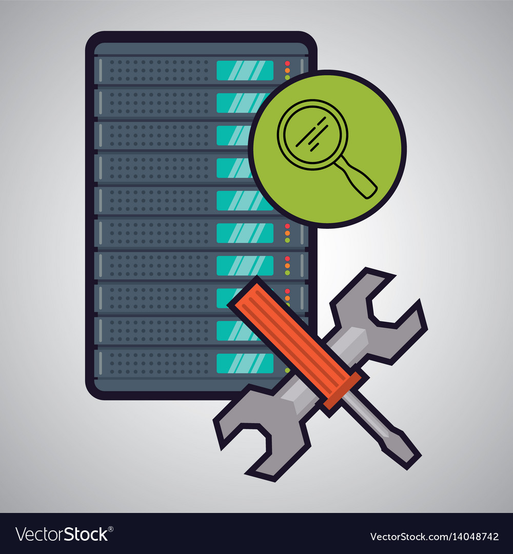 Web Hosting Design Rechenzentrum Icon isolieren