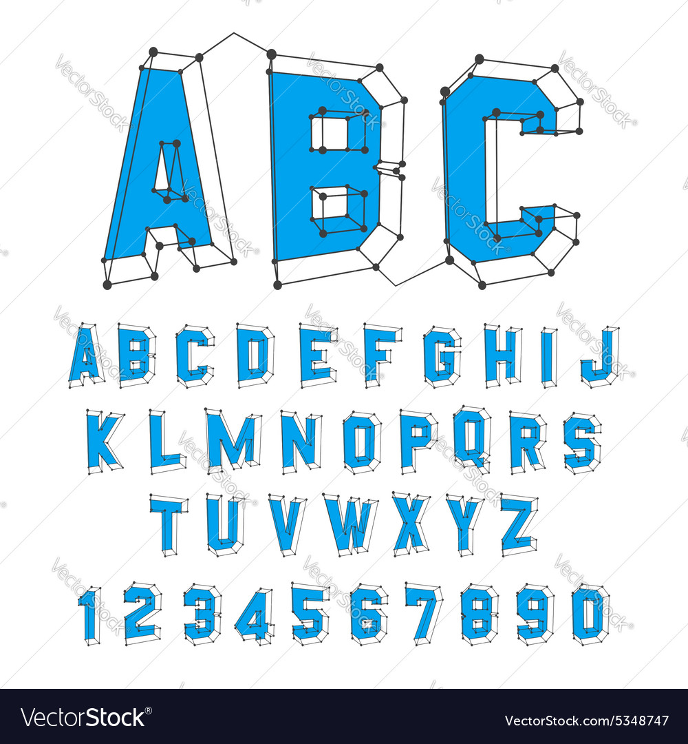 3D Alphabet Block Set