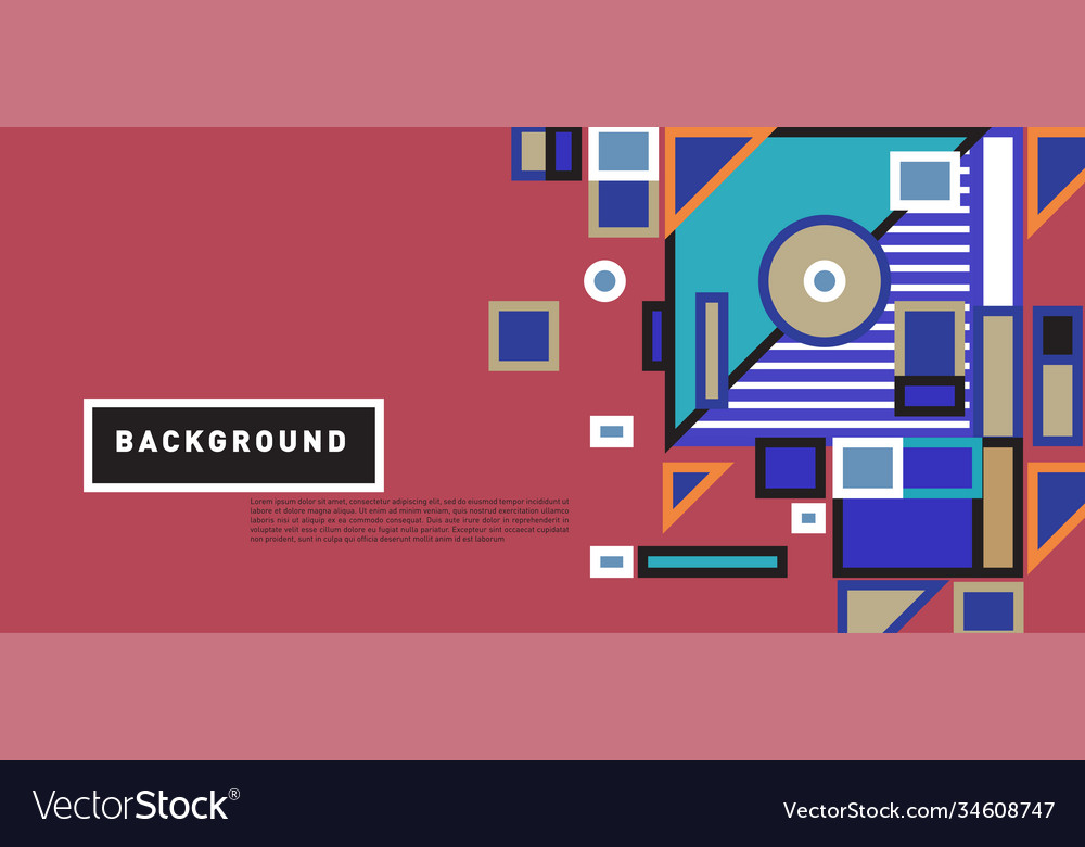 Abstract colorful rectangle background for banner