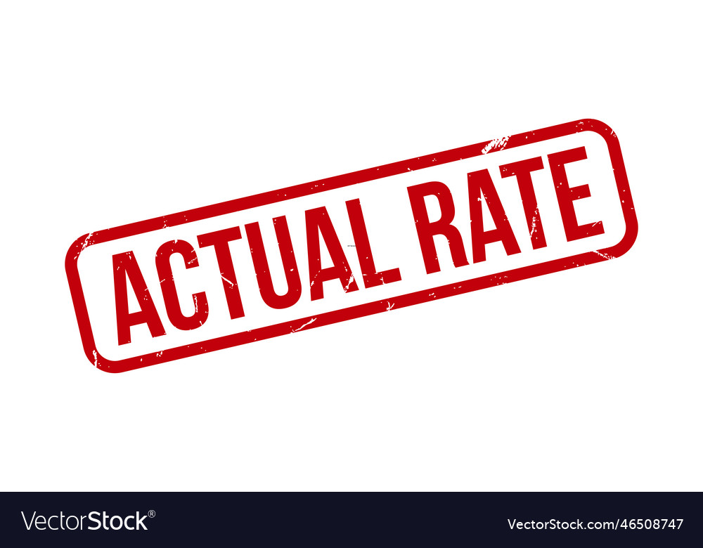 Actual rate rubber stamp seal