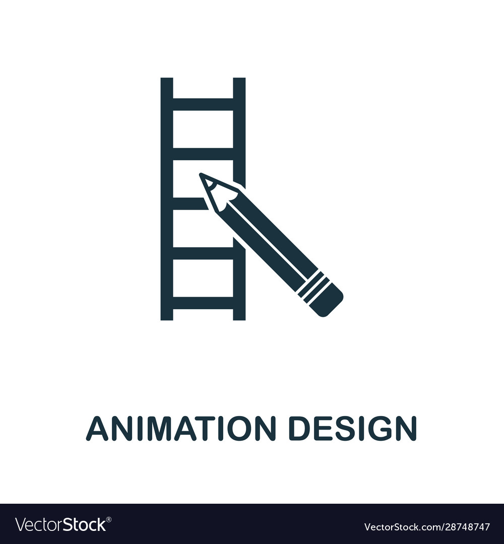 Animation design icon simple element from vector image Animation design icon simple element from