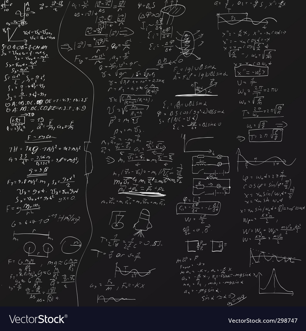 Background with physical formulas