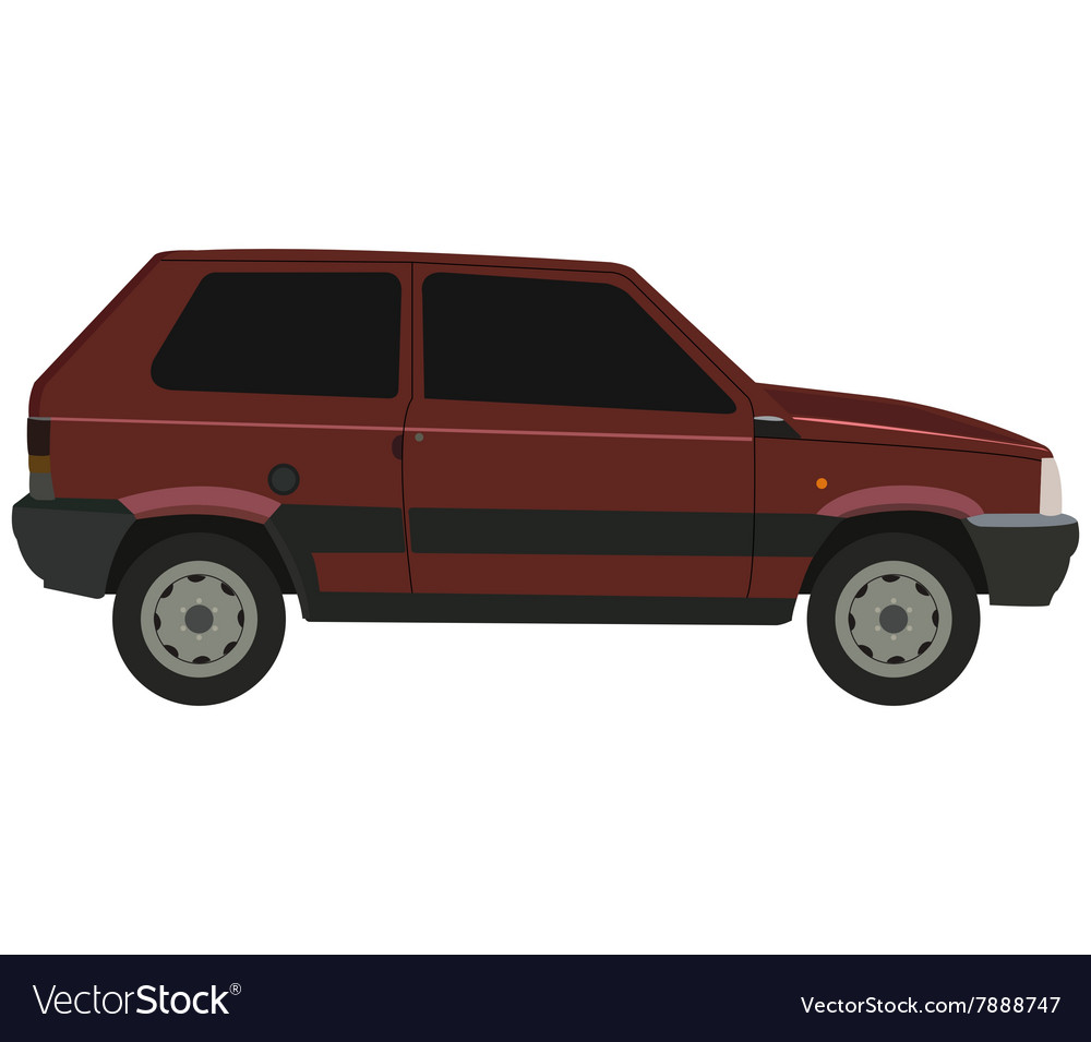 Car on white background Royalty Free Vector Image