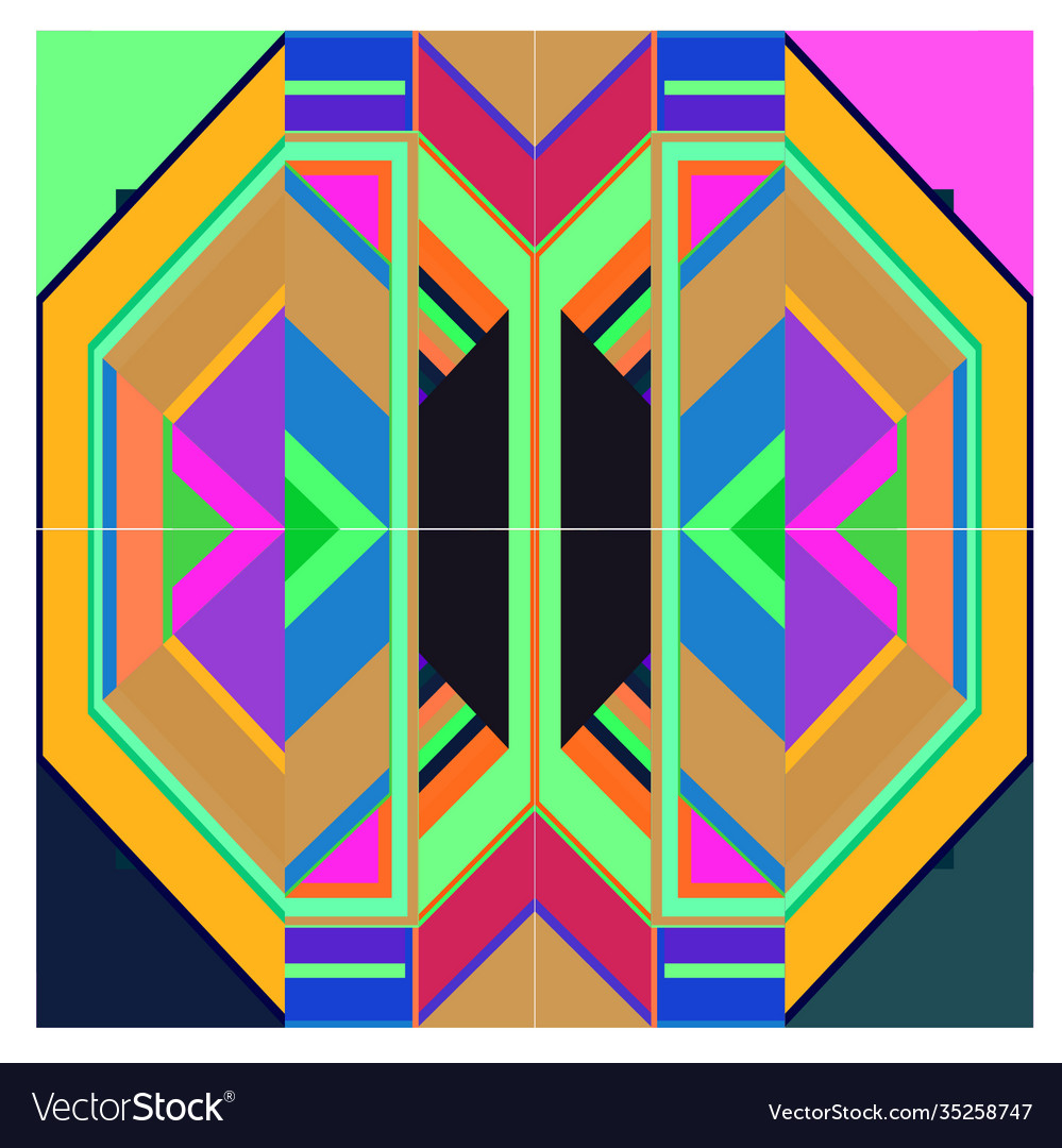 Colorful geometric and curve background pattern