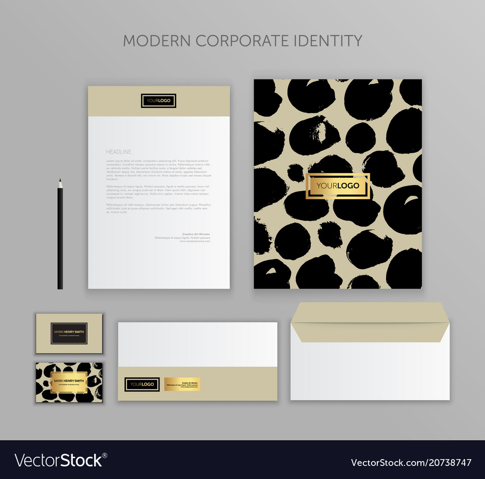 Corporate Identity Business set modern stationery