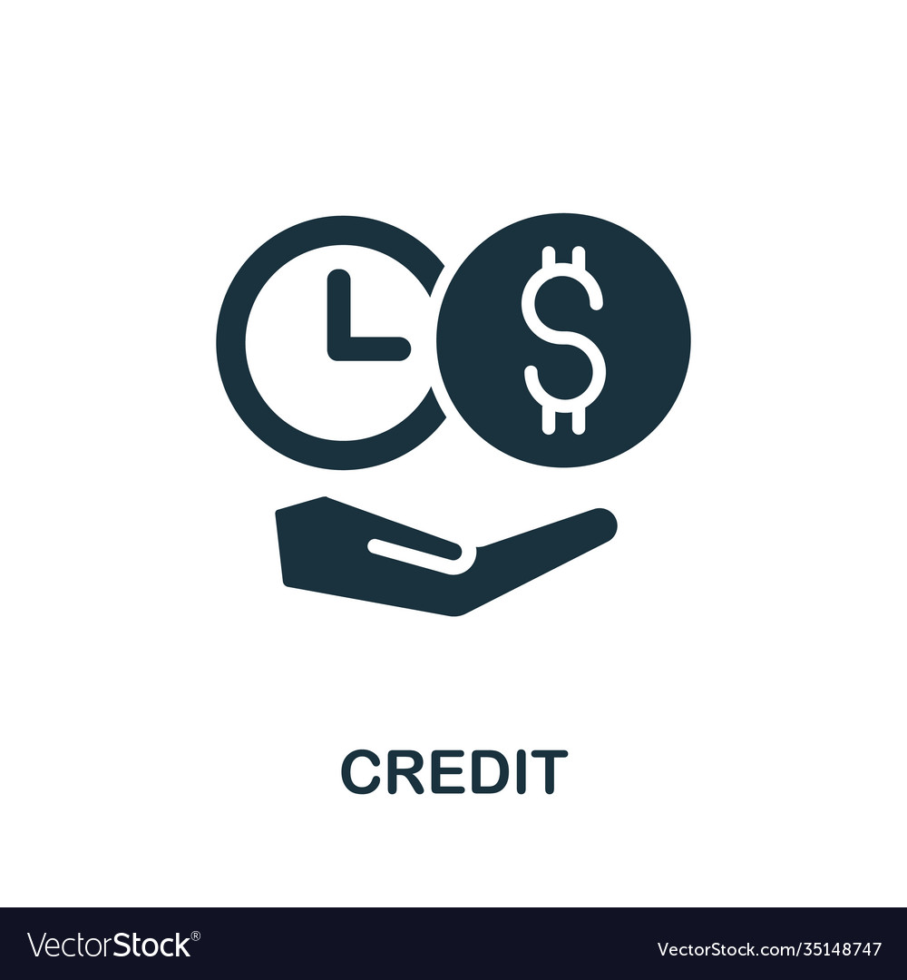 Credit Icon Simple Element From Crisis Collection Vector Image