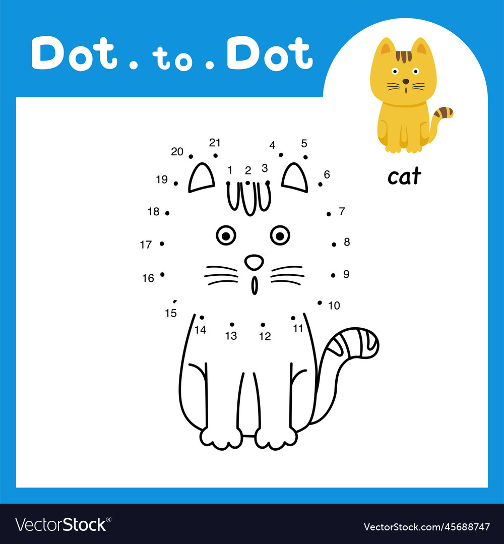 Dot to educational game and coloring book Vector Image