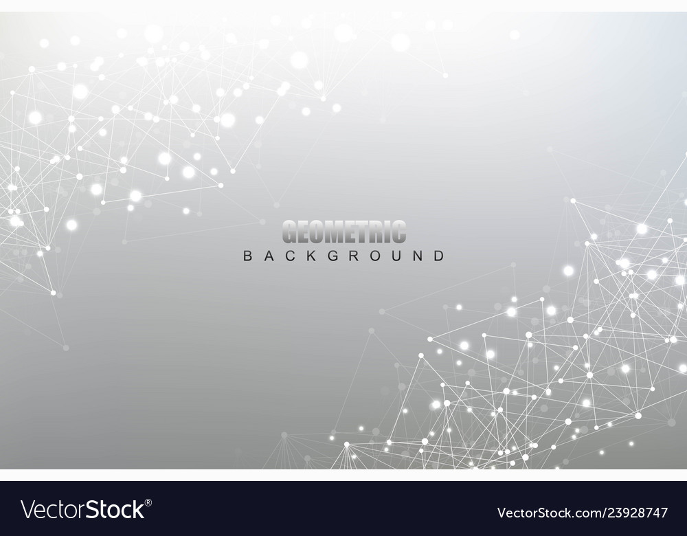 Geometric abstract background with connected line