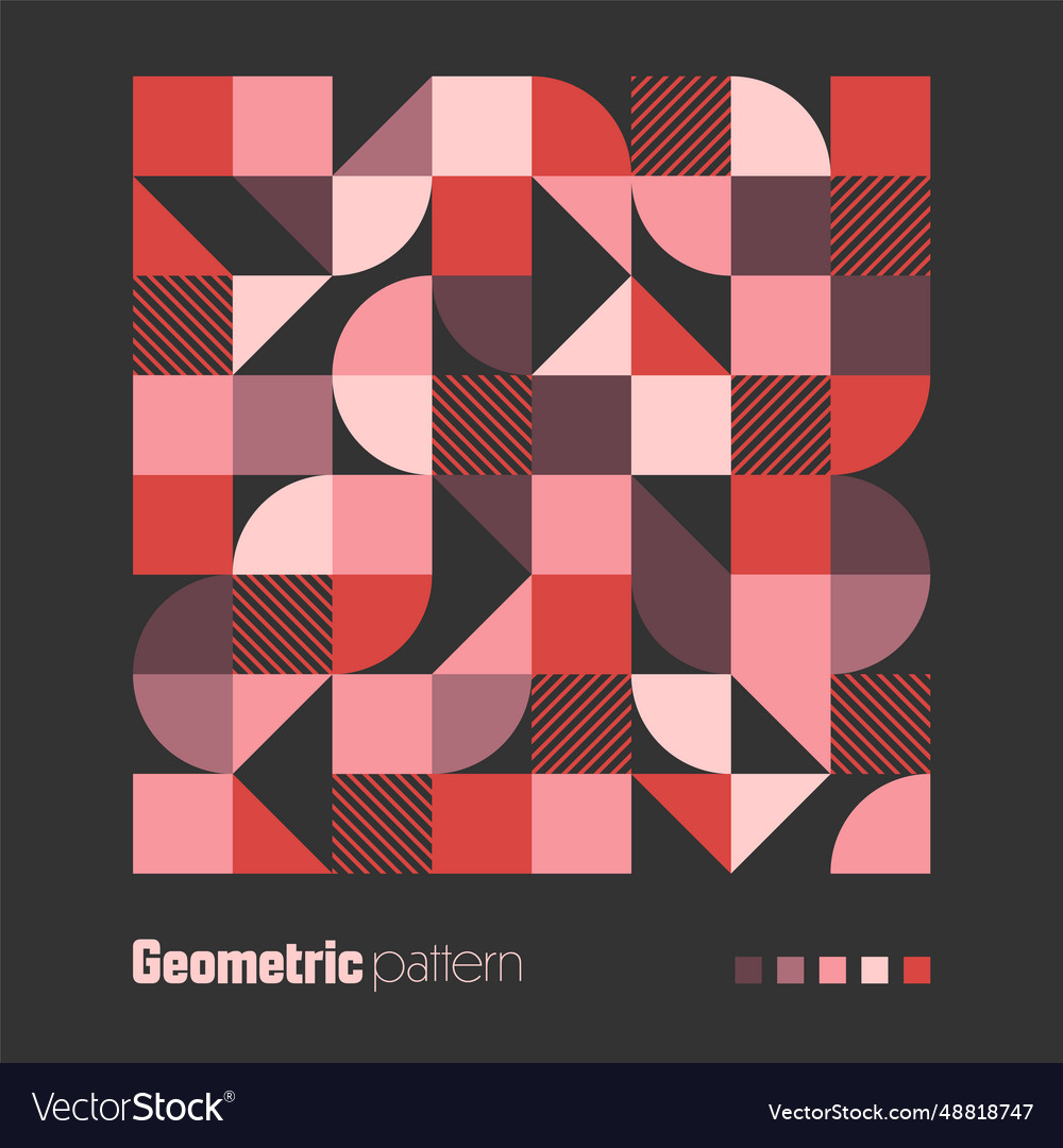 Geometric trendy pattern bauhaus style modern Vector Image