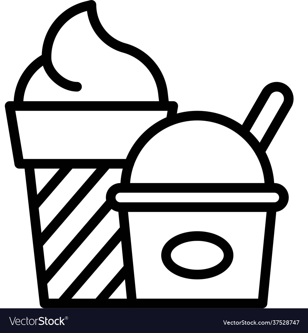 Ice cream icon supermarket and shopping mall