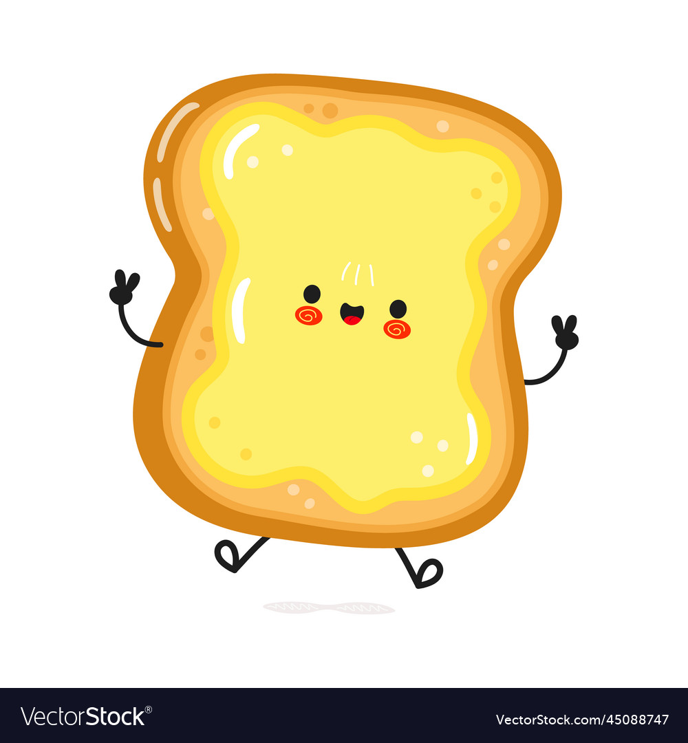 Jumping Toast Character
